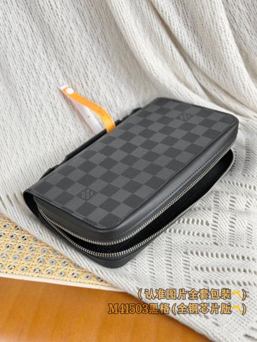 Gucci N41503 黑格系列 XL大號拉鏈錢包，仿品价格内幕