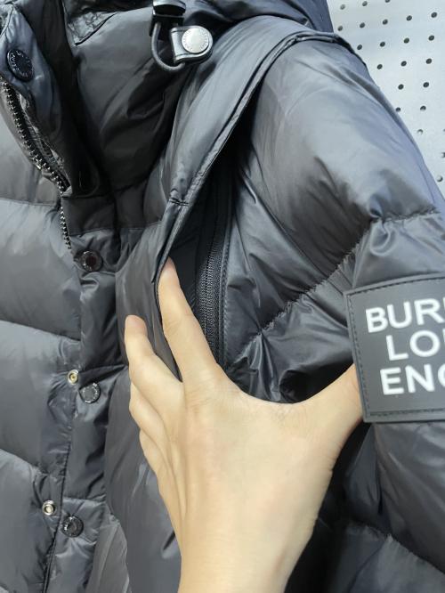 Burberry 2024可拆式连帽羽绒服，仿品内幕大揭秘！